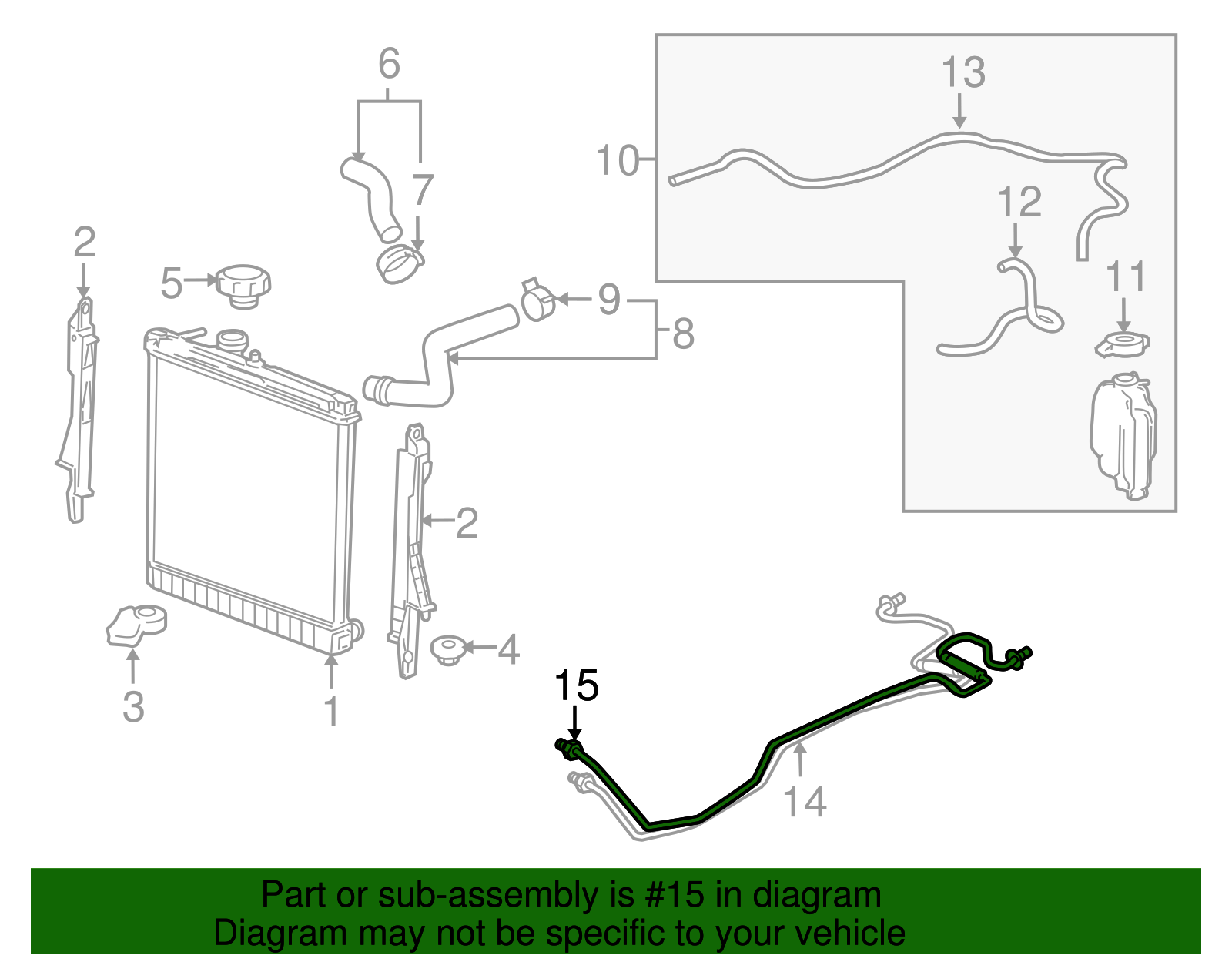Automatic Transmission Fluid Cooler Outlet Line - GM (25911560)