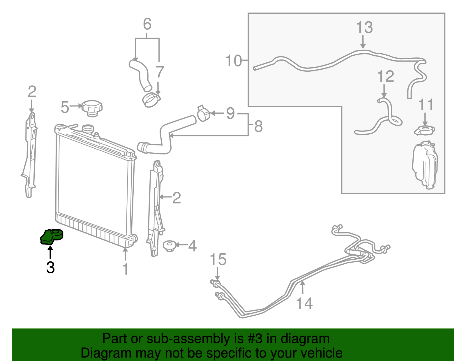 Radiator Upper Bracket - GM (97246409)