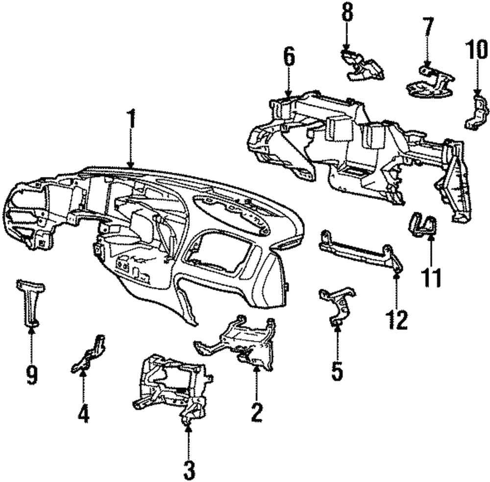 Instrument Panel - Ford (YL7Z-7804320-BAA)