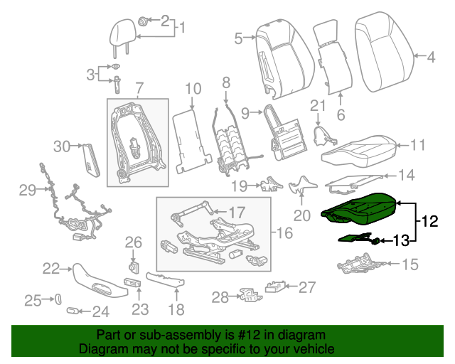 20182020 Buick Airbag Front Passenger Presence Module with Sensor
