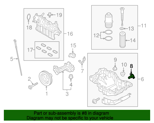 20172020 Ford 20162018 Ford F150 Continental MKZ Oil Drain Plug OEM