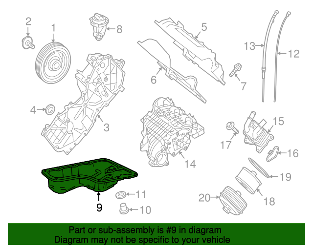 2810109800 Oil Pan 20162017 Smart Fortwo MercedesBenz USA Parts