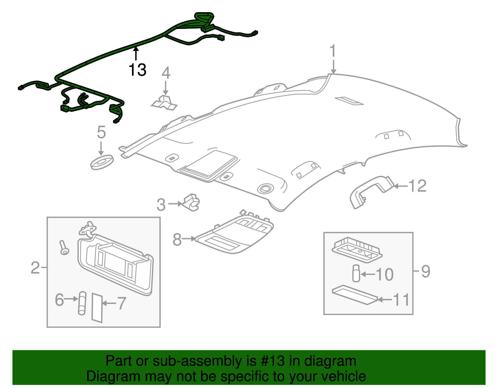 Roof Accessory Wiring Harness - Buick (90927243)