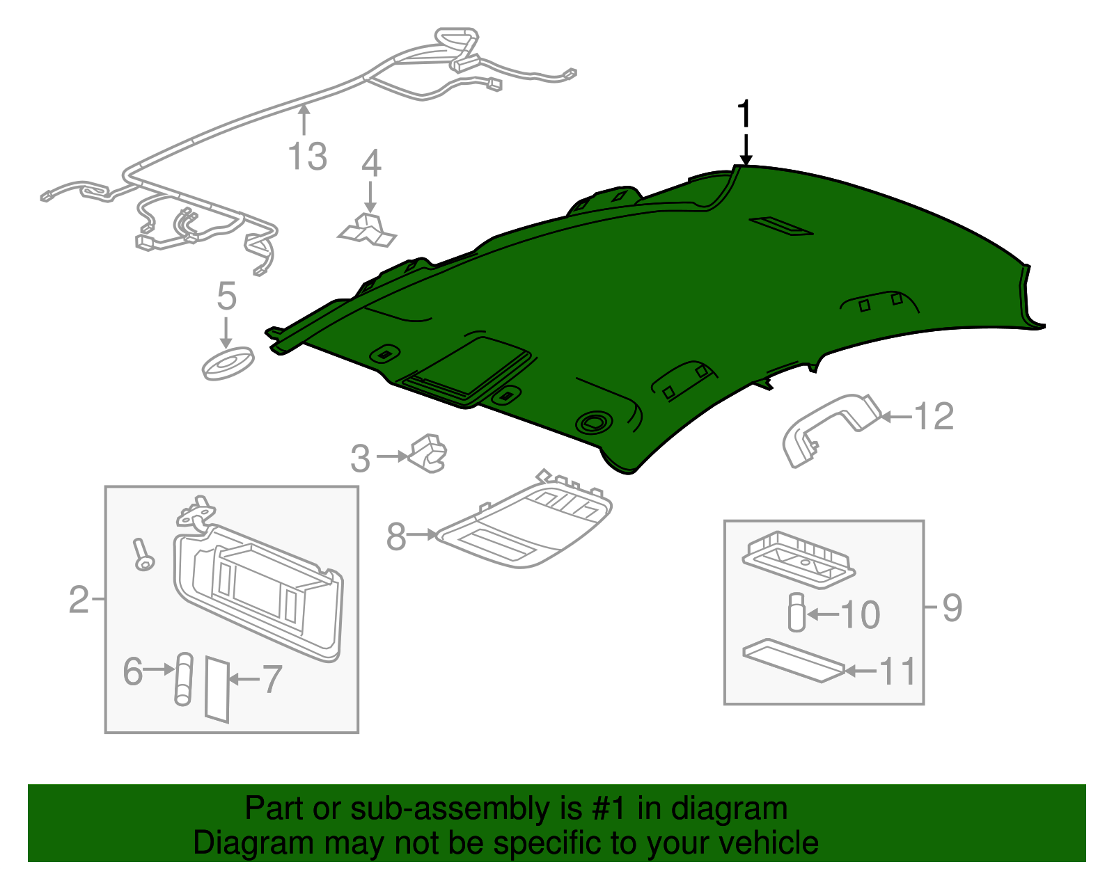 Light Titanium Headliner - Buick (90804875)
