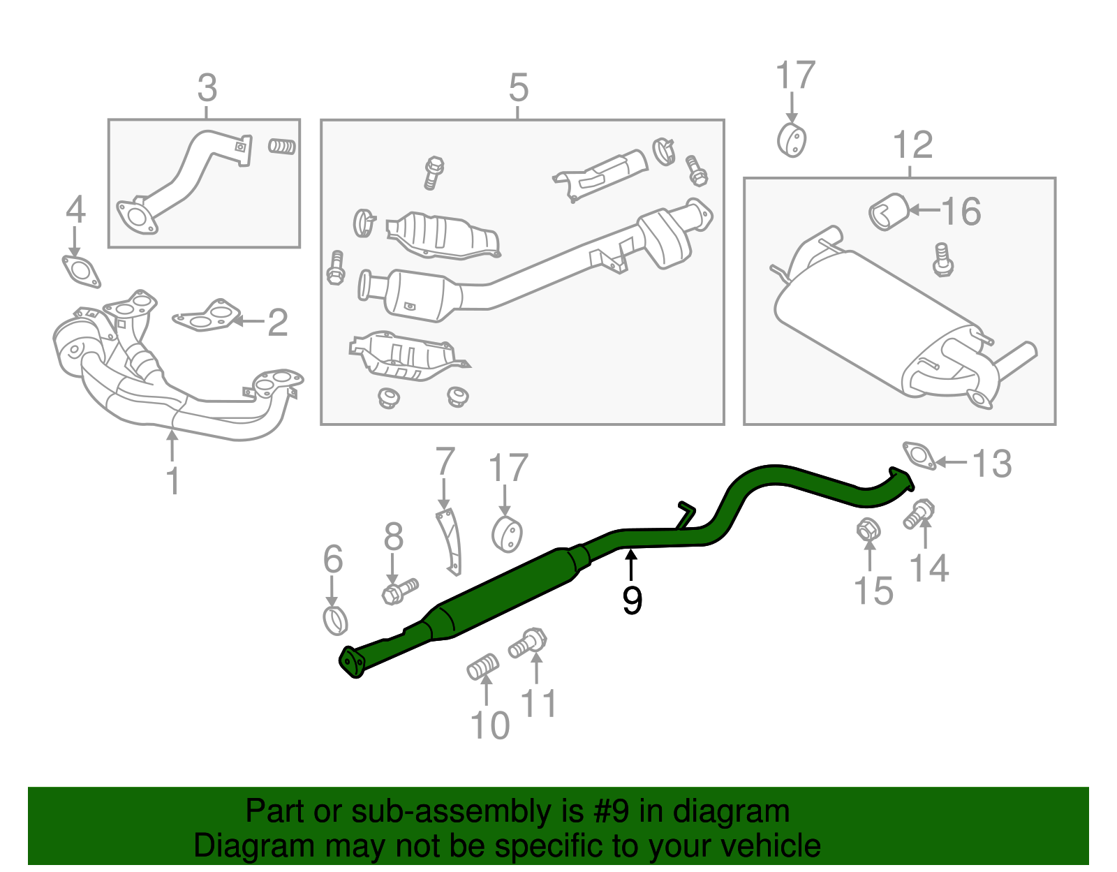 Exhaust Pipe - Scion (SU003-01118)