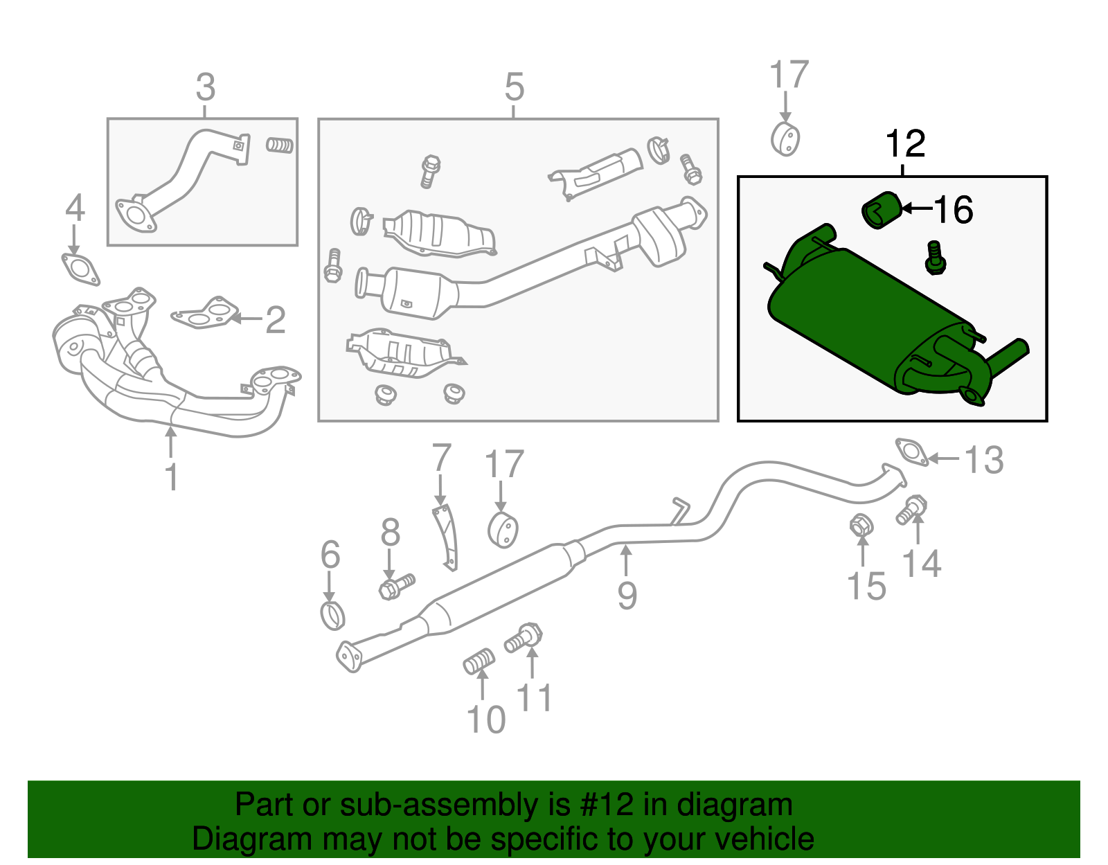 Exhaust Muffler - Scion (SU003-03938)