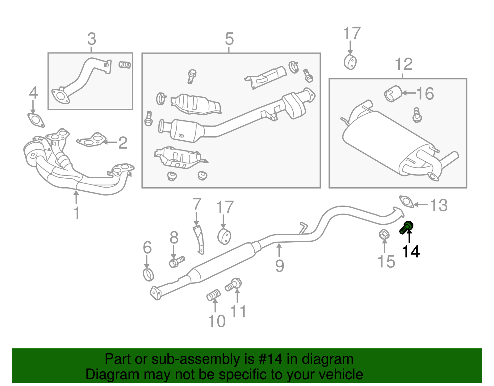 Muffler & Pipe Bolt - Scion (SU003-00035)