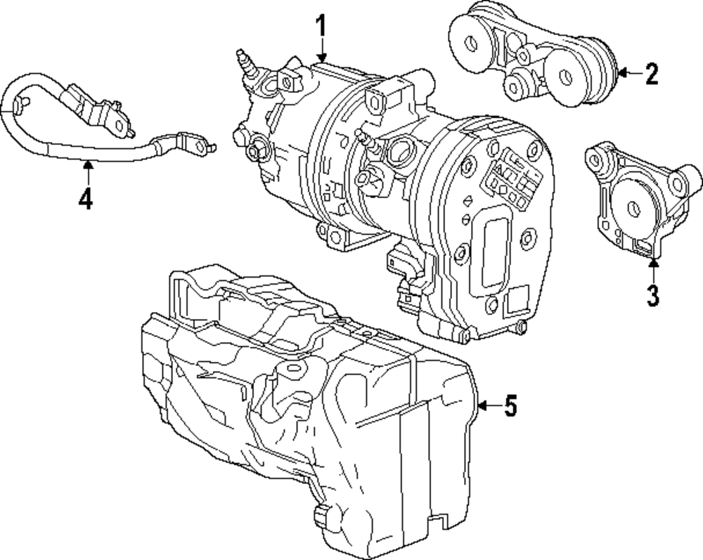 High Voltage Air Conditioning Compressor Lower Mount - GM (87860230)