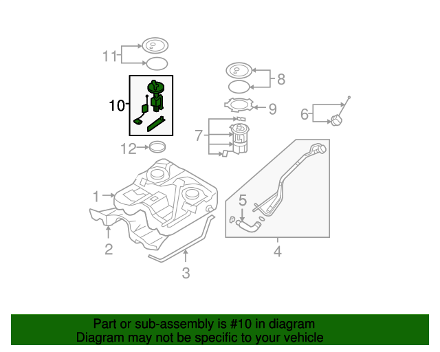 312300W000 Fuel Sender Unit 20072009 Hyundai Santa Fe World OEM