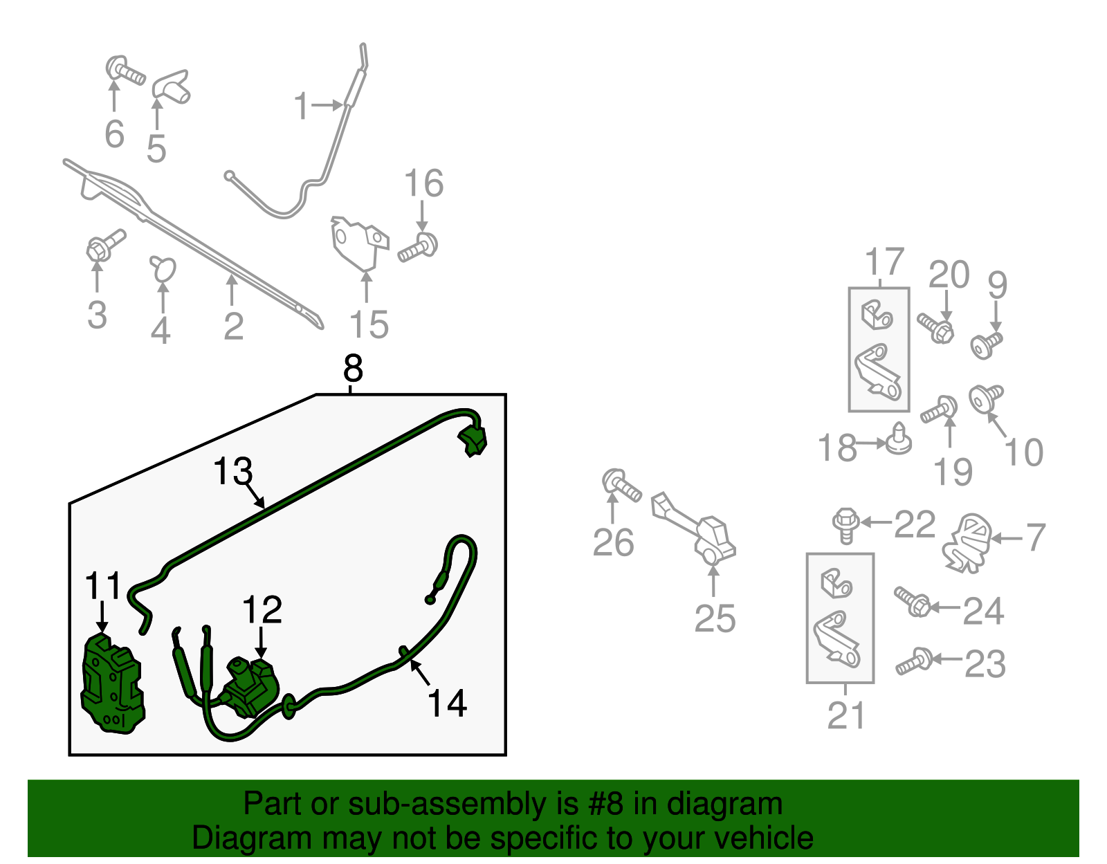 Latch Assembly - Ford (GD9Z-54219A64-K)