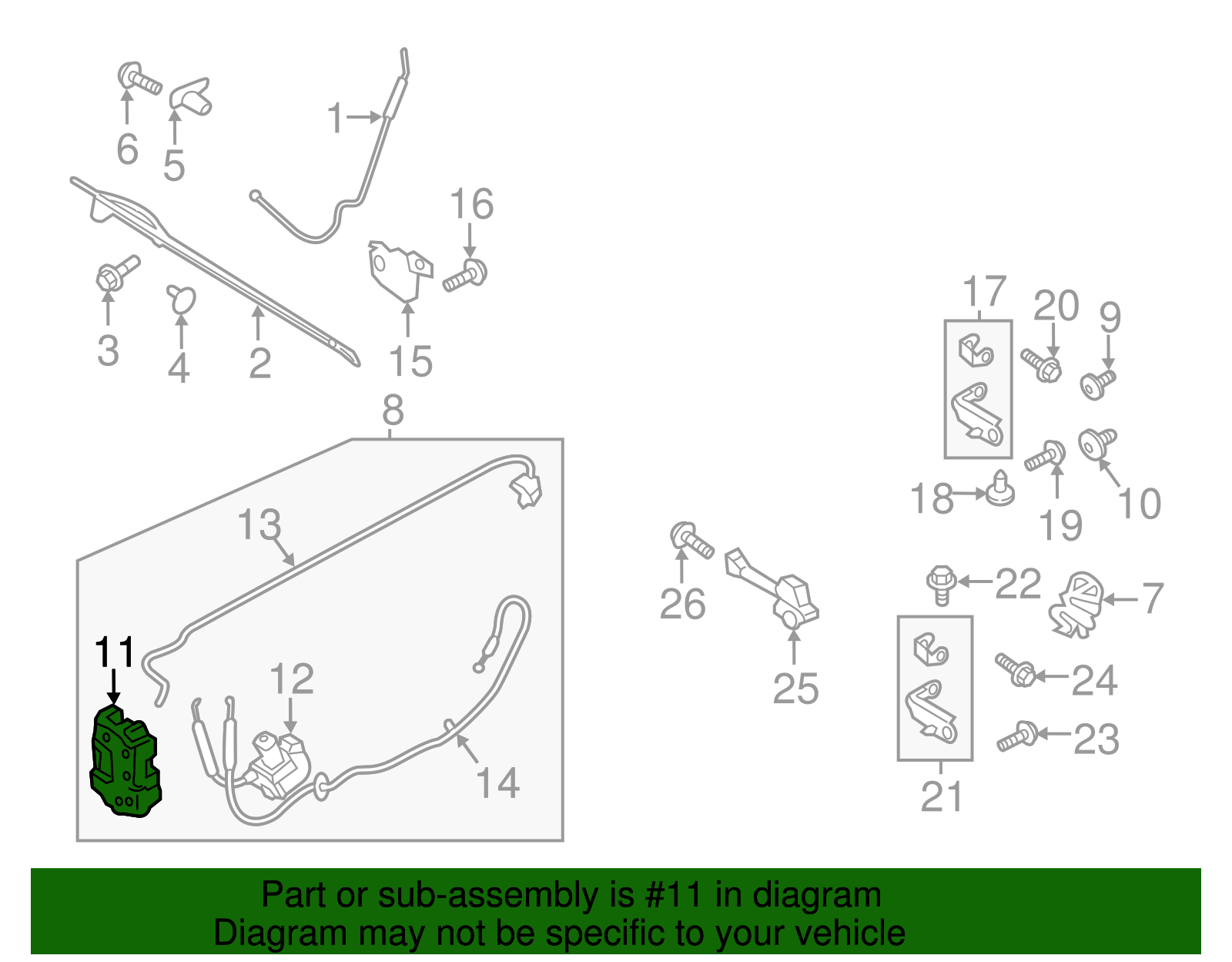 Lock Actuator - Ford (GD9Z-54219A64-H)