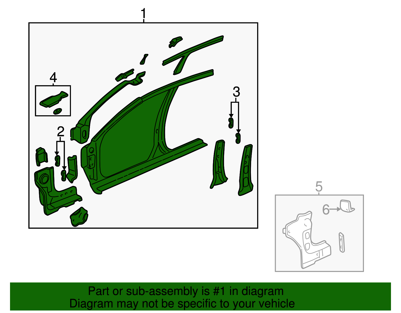 Frame Assembly, S/D Opg - GM (89024829)