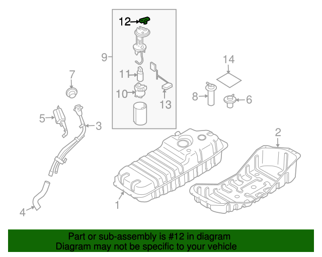 20012014 Kia OEM NEW 0114 Kia Sedona Sorento Rio Boost Sensor Fuel