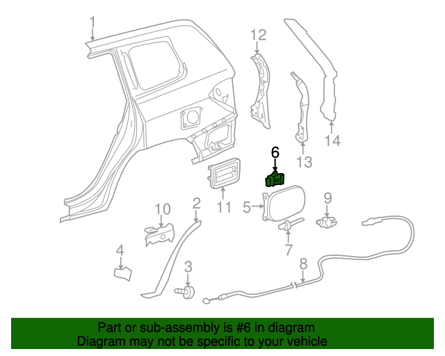 Fuel Door Spring Toyota (773600E010)