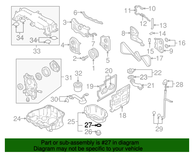 Drain Plug Gasket Subaru (803916010) Subaru Parts