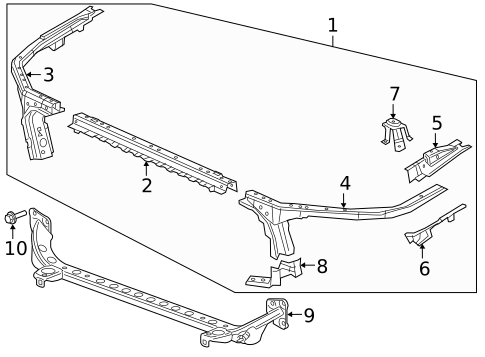 Radiator Support for 2017 Chevrolet Malibu | GM Parts Online