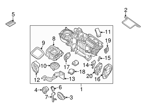 Evaporator & Heater Components for 2007 Nissan Xterra #0