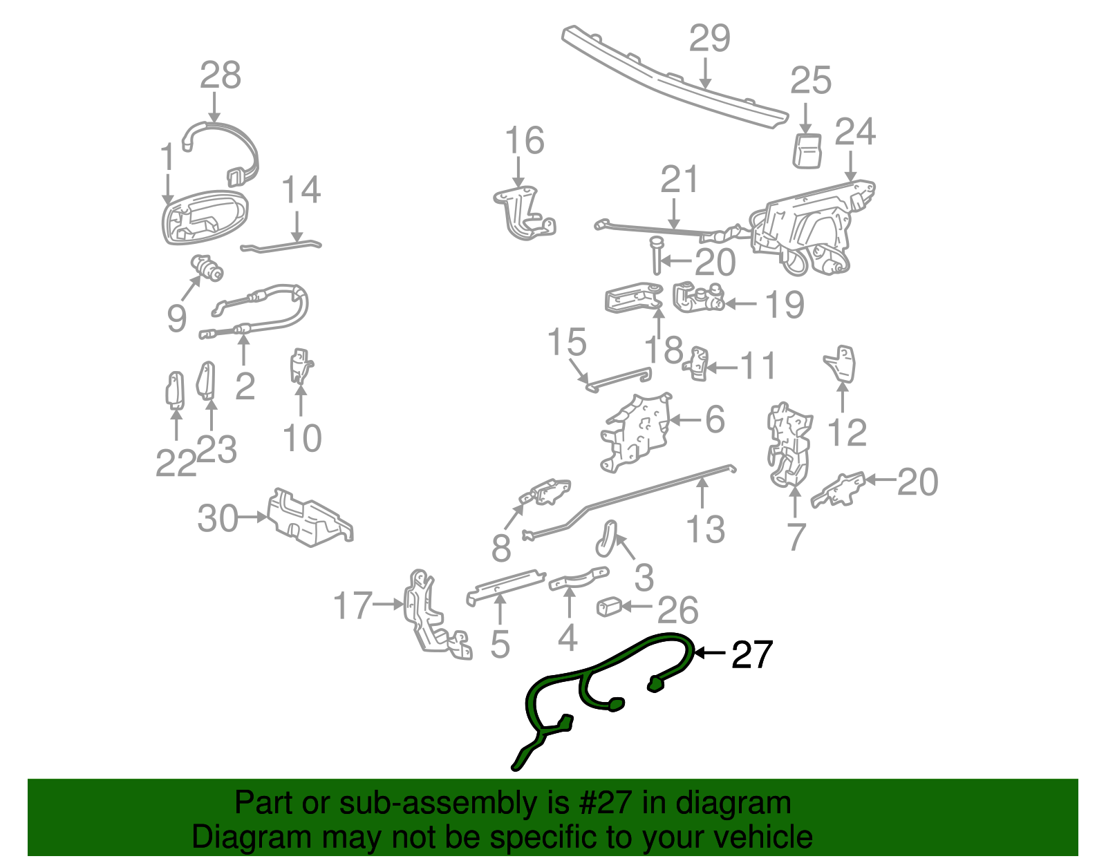 Harness Assembly-Rear S/D Dr Wrg - GM (12161276)