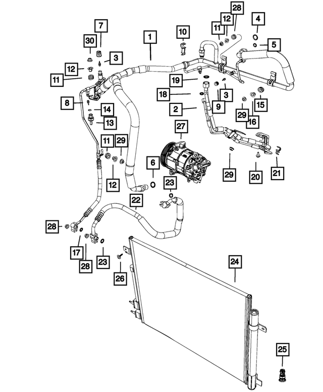 2017 Chrysler Pacifica Condenser And Trans Cooler Cooler 68217320AB