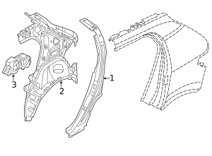 2019-2022 Volvo XC40 Reinforcement - Driver's Side (LH) 32239188 ...