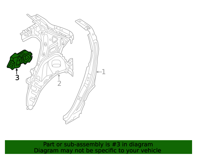 2019-2022 Volvo XC40 Reinforcement - Driver's Side (LH) 32239188 ...