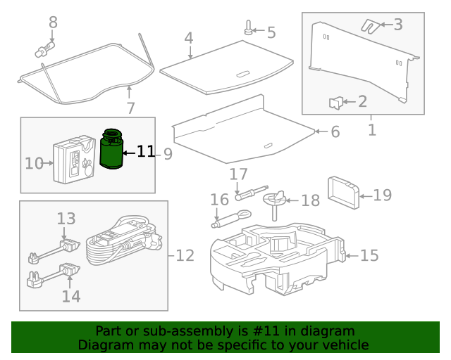 20182023 GM Tire Inflator Kit 39107608 OEM Parts Online