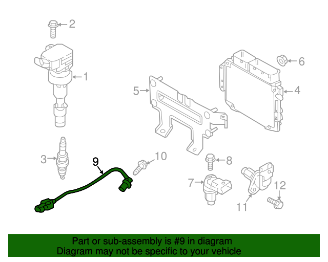 20172020 Hyundai Elantra Crankshaft Position Sensor 3918003AA0 OEM