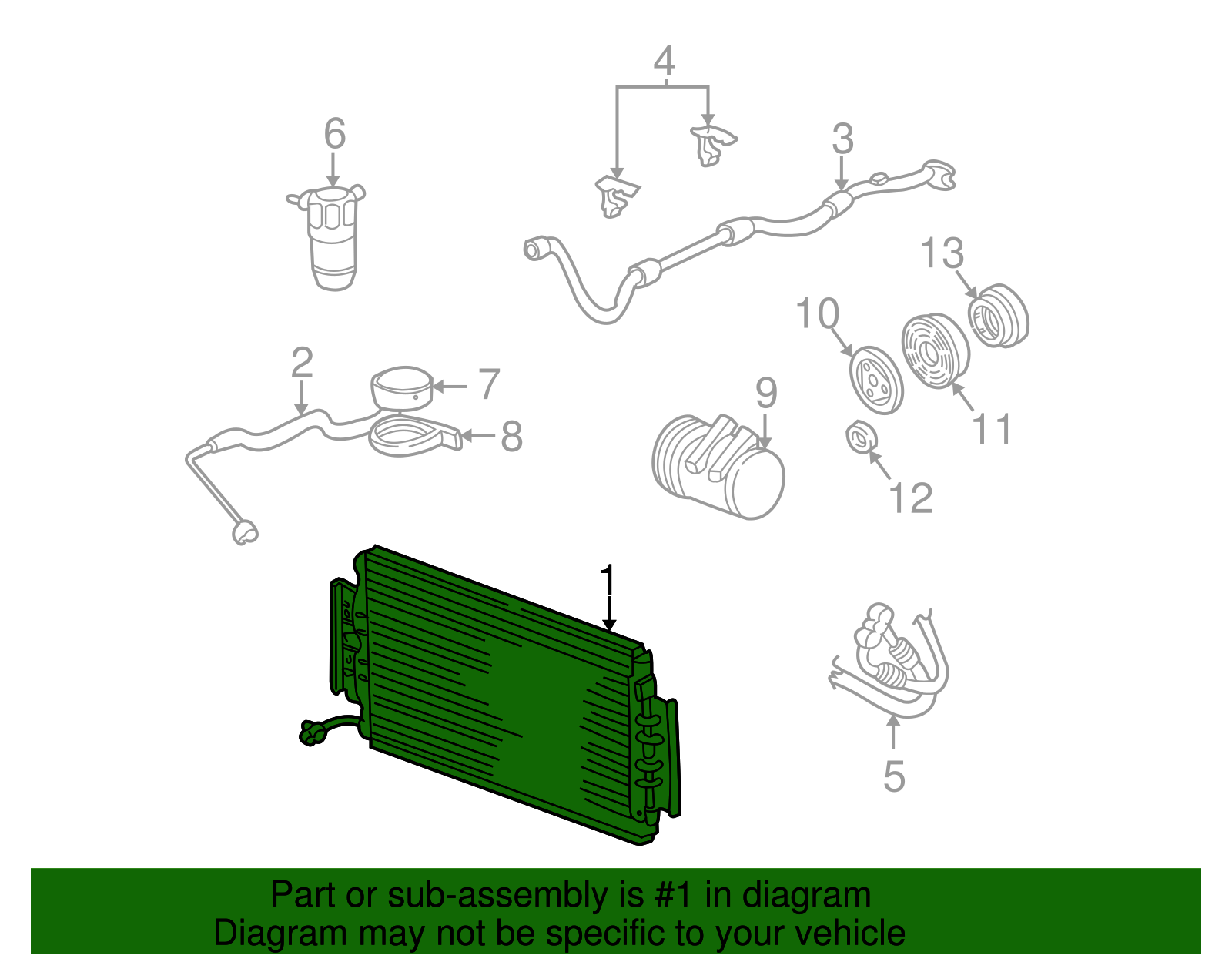 Air Conditioning Condenser - GM (52495849)