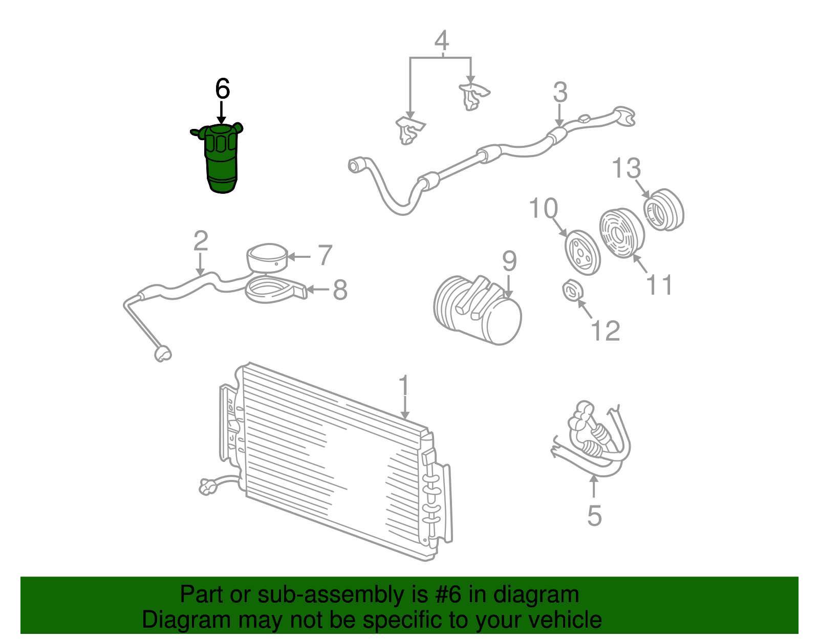 Air Conditioning Accumulator - GM (1132770)