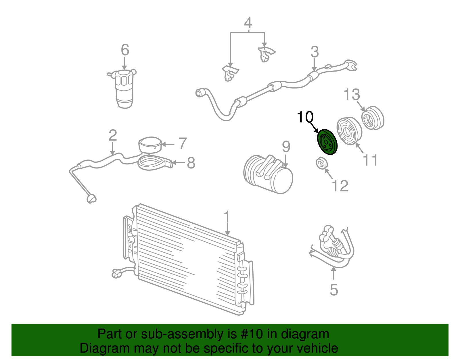 Air Conditioning Compressor Clutch - GM (6581515)