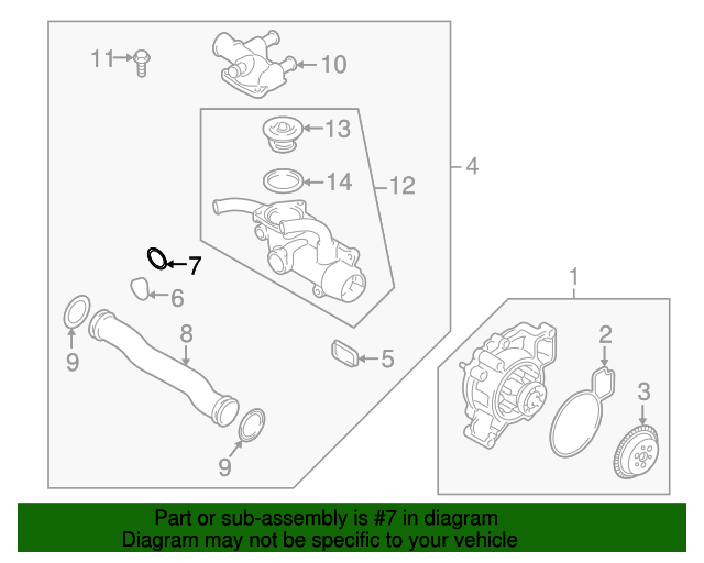 Genuine Housing Assembly O-Ring for 2003-2011 Saab | Part  