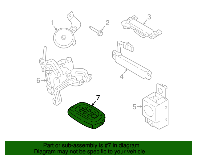 20182021 Hyundai Tucson Keyless Entry Transmitter 95440D3510 OEM