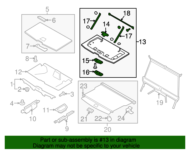 32131326 Bag Holder For Load Compartment 20162020 Volvo XC90