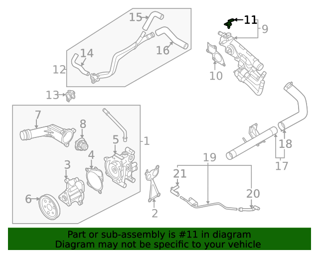 Genuine Coolant Temp Sensor for 2020-2024 Hyundai | Part# 39220-2S000 ...