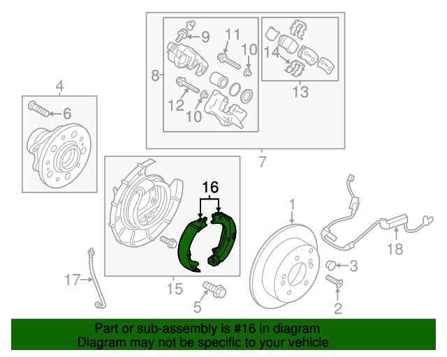 58305-3SA30 - Park Brake Shoes 2011-2020 Kia | Kia.Parts Store