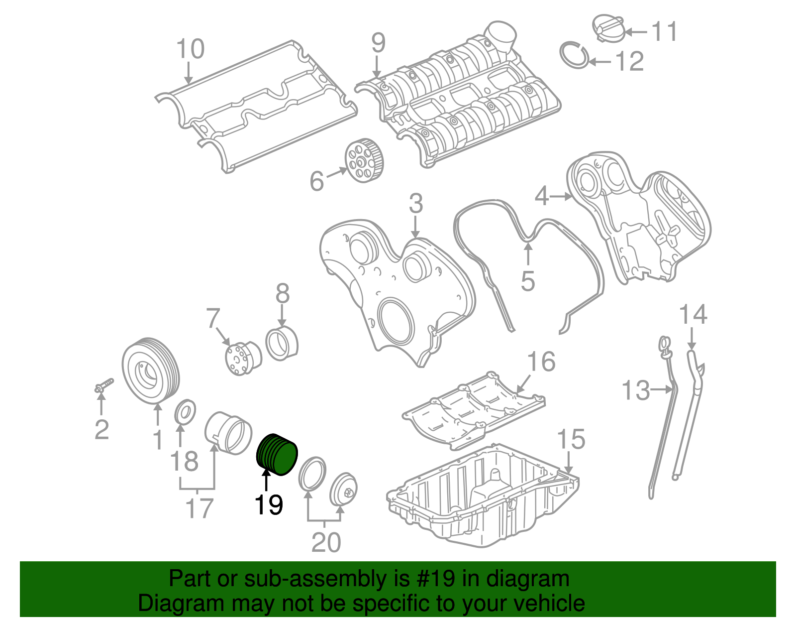 Engine Oil Filter and Cap Seal (O-Ring) - GM (09192426)
