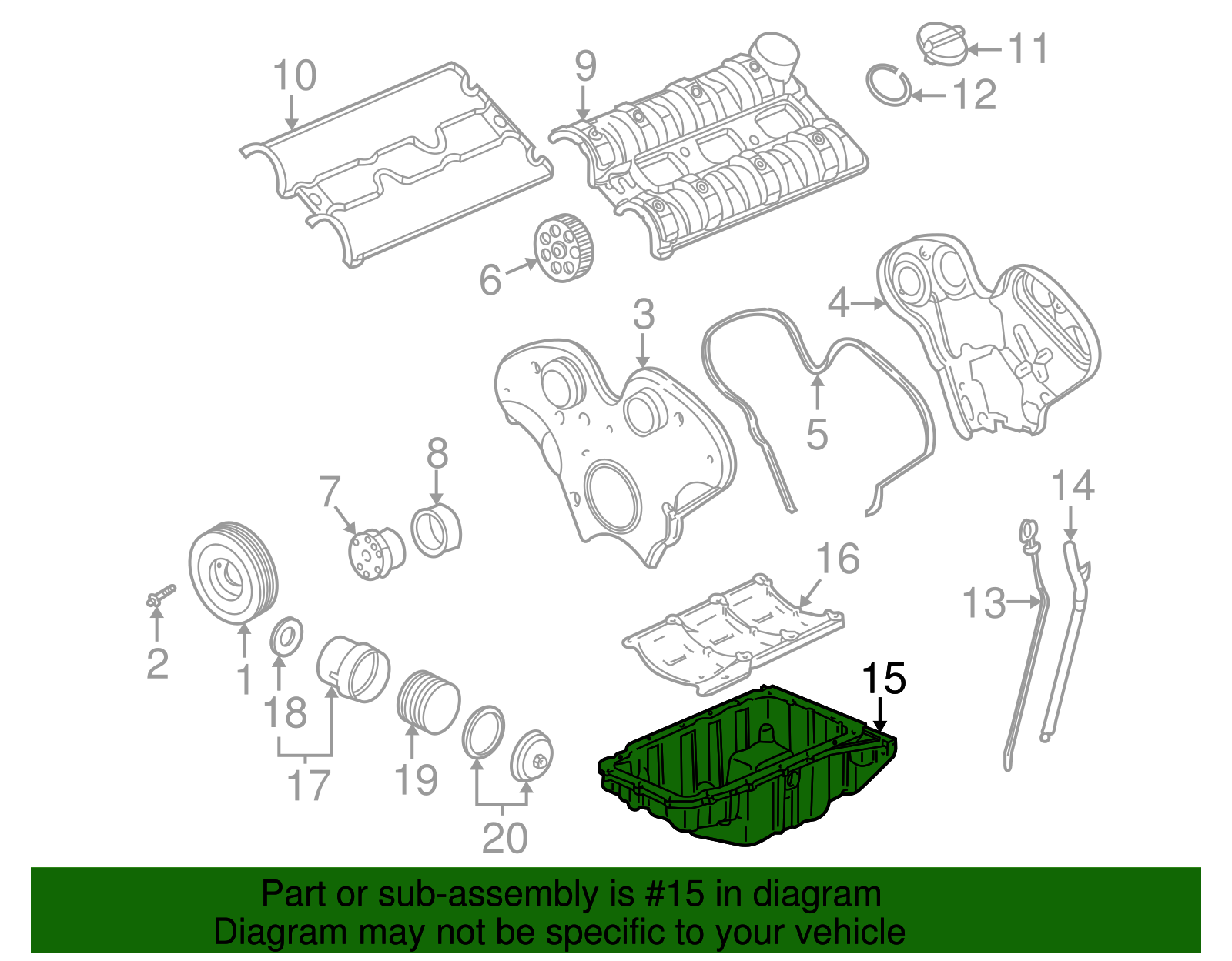 Pan Assembly, Oil - GM (09157816)