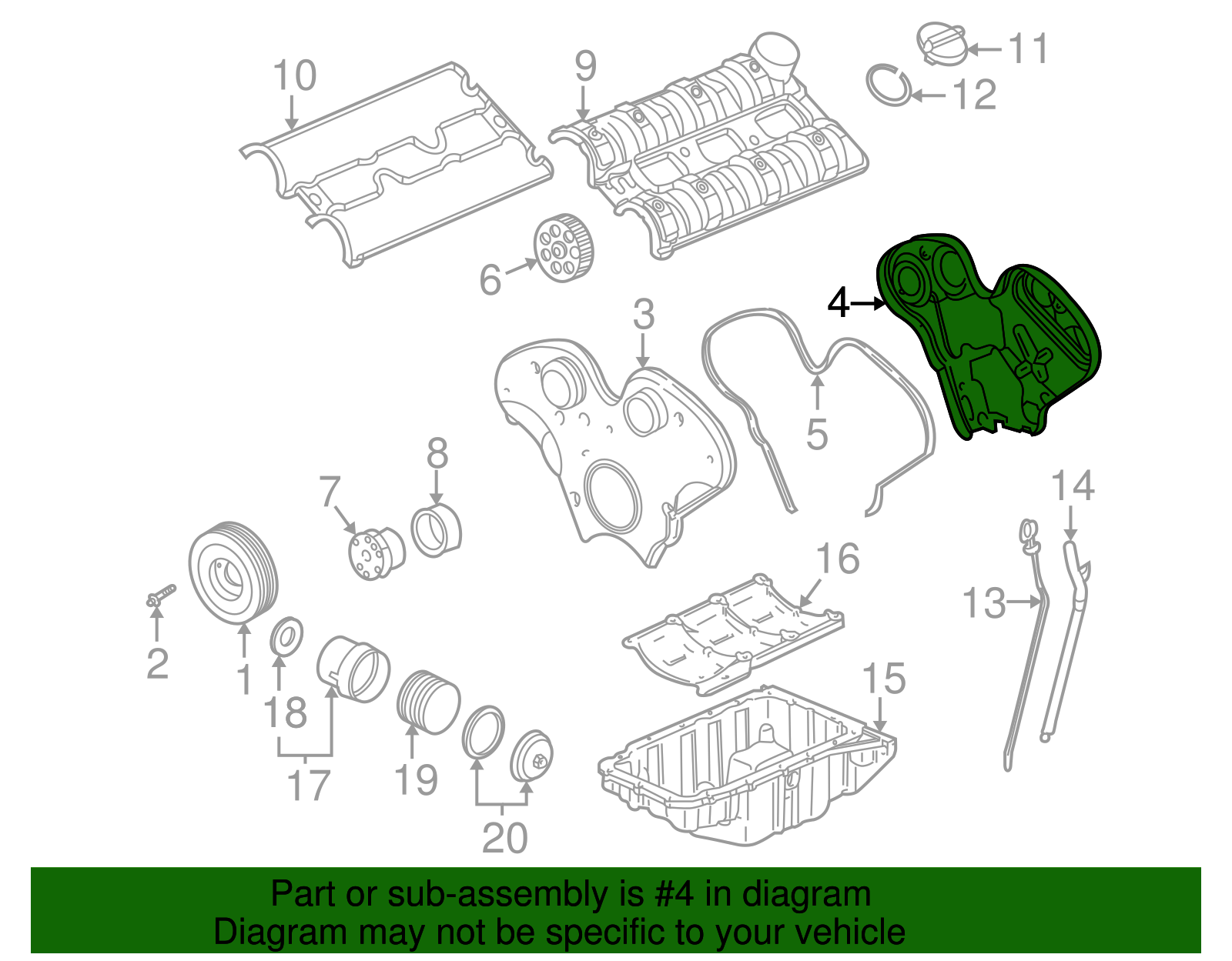 Cover, Tmg Belt Rear - GM (90572785)
