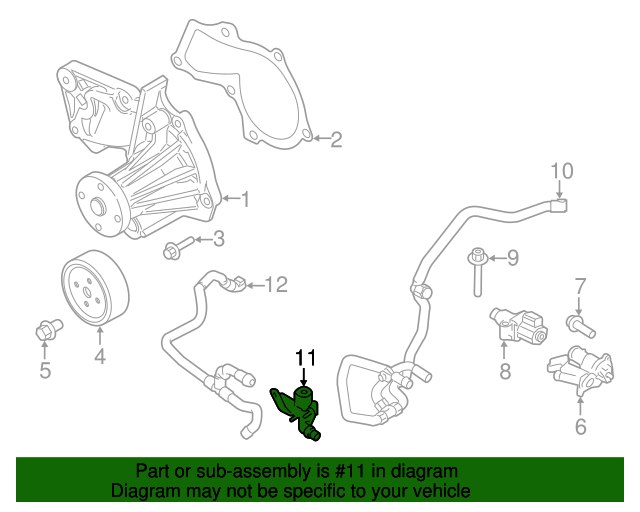 20132019 Ford Heater Control Valve CV6Z18495D