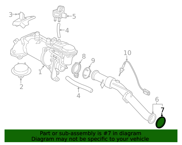 Genuine BMW 07119908708 Exhaust Gas ReCirculation (Egr) Cooler