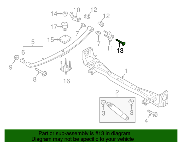 20082021 Nissan Engine Cradle Mount Bolt 54459EN11B