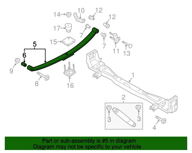 20132021 Nissan NV200 Leaf Spring 550209SF0A Nissan Parts Store