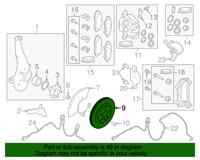 Genuine OEM Brake Rotor Part LR038934 Fits 20132019 Land Rover Up To