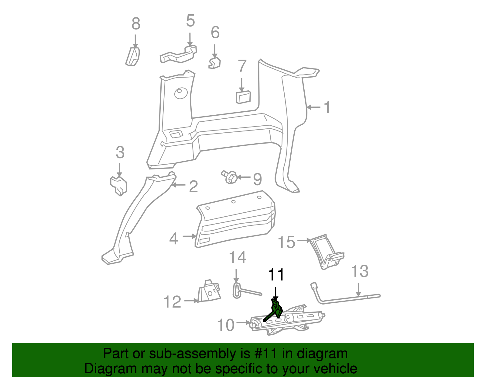 Spare Tire Jack Retainer - GM (11609700)