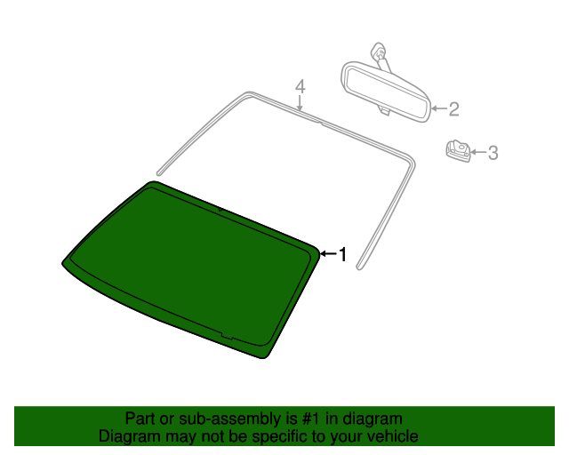 20142016 Ford OEM Windshield EC3Z2503100A Ford Parts Center