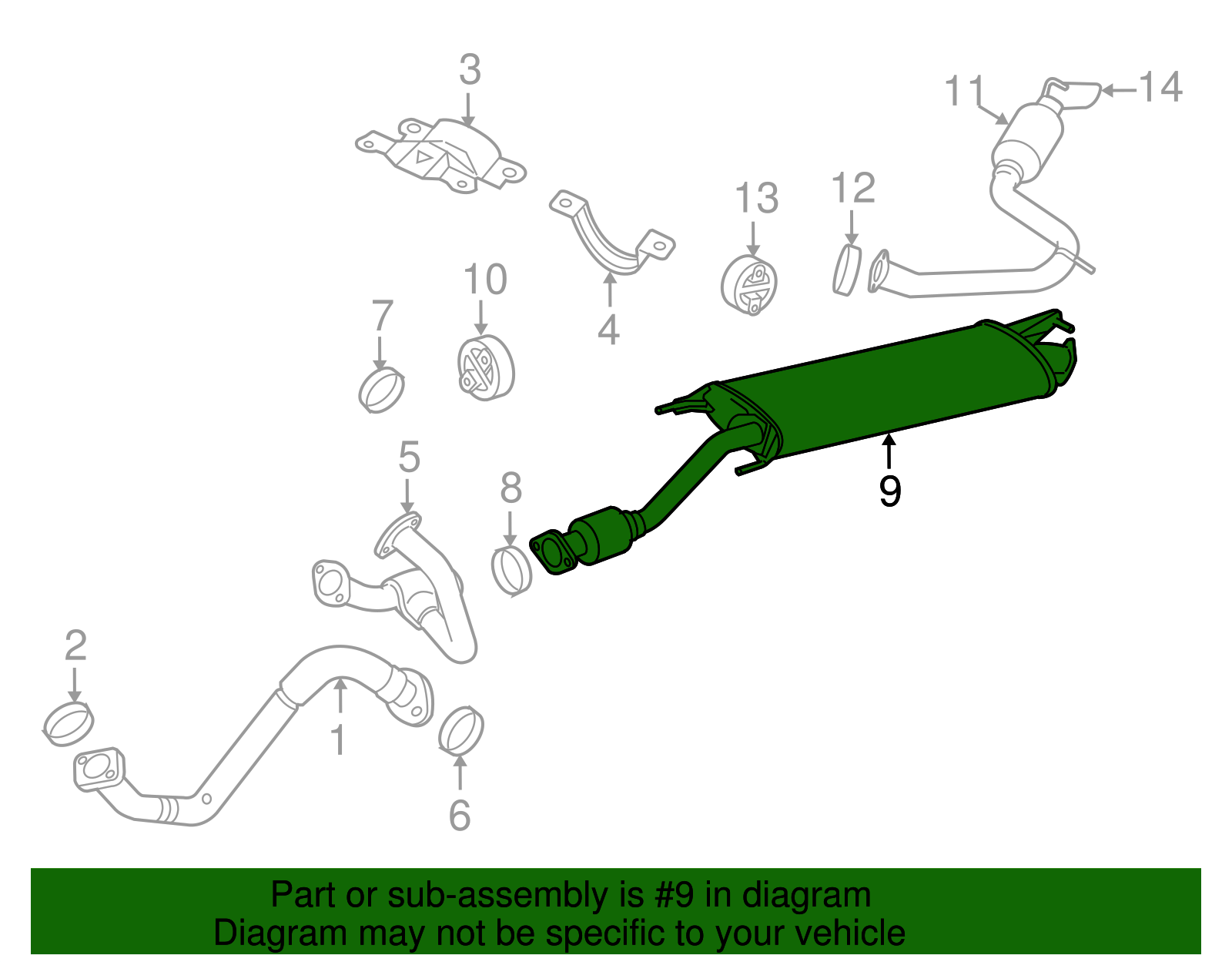 Muffler & Pipe - Toyota (17404-0P022)