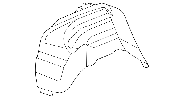 Passenger Side Rear Wheelhouse Liner with Retainers - GM (94735920)