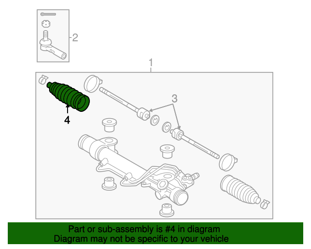 4553504030 Rack and Pinion Bellows 20052015 Toyota OEM