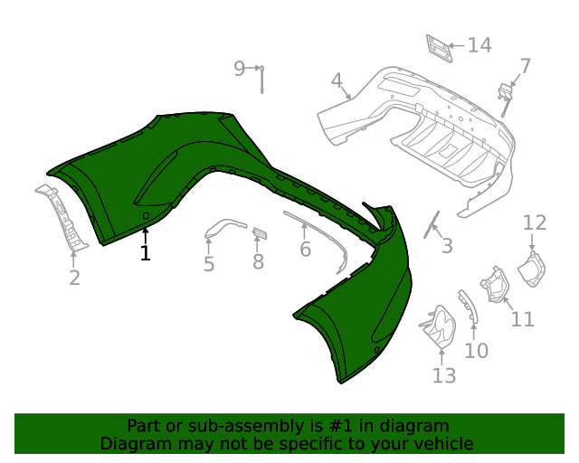 Genuine OEM Bumper Cover | 167-885-99-06-9999 | Fits Select 2021 