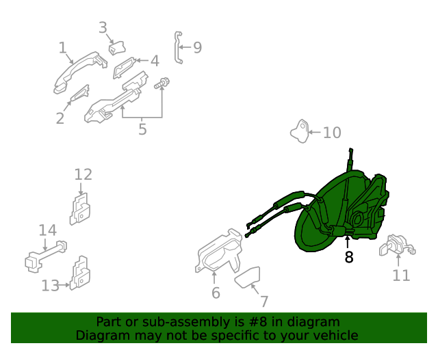 20182021 Nissan Altima Lock Assembly 805016CA0B OEM Parts Online